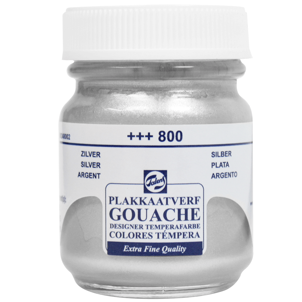 Tinta Guache Para Caligrafia Talens 50ml 800 Silver